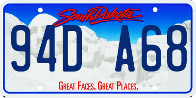 SD license plate 94DA68