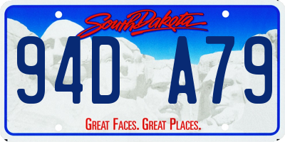 SD license plate 94DA79