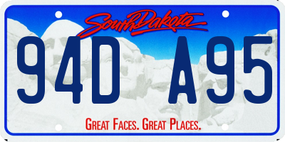 SD license plate 94DA95