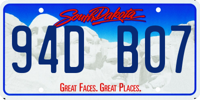 SD license plate 94DB07