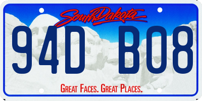 SD license plate 94DB08
