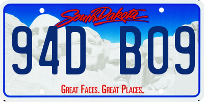 SD license plate 94DB09