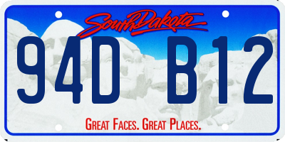 SD license plate 94DB12