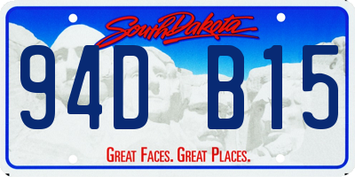 SD license plate 94DB15