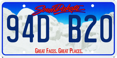 SD license plate 94DB20