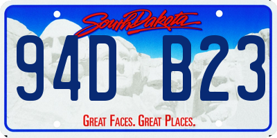 SD license plate 94DB23