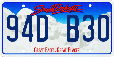 SD license plate 94DB30