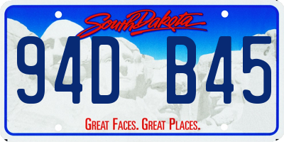 SD license plate 94DB45