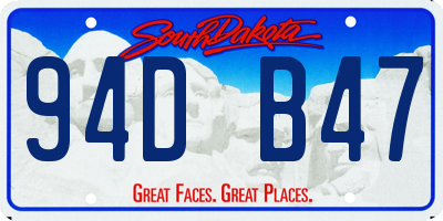 SD license plate 94DB47