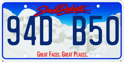 SD license plate 94DB50