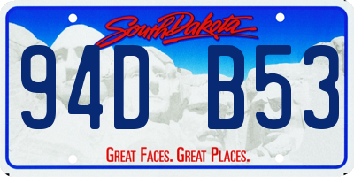 SD license plate 94DB53