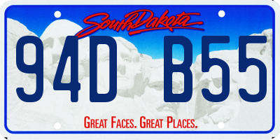 SD license plate 94DB55