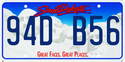 SD license plate 94DB56