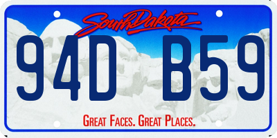 SD license plate 94DB59