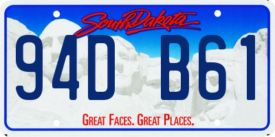 SD license plate 94DB61