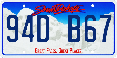 SD license plate 94DB67