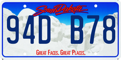 SD license plate 94DB78