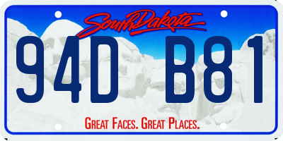 SD license plate 94DB81