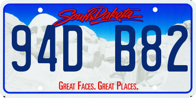 SD license plate 94DB82
