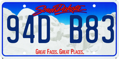 SD license plate 94DB83