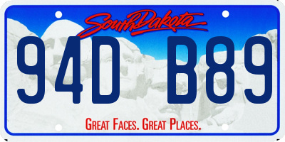 SD license plate 94DB89