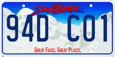 SD license plate 94DC01