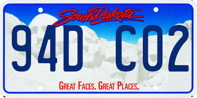 SD license plate 94DC02