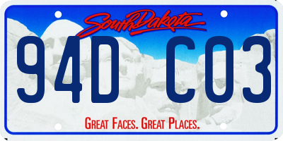 SD license plate 94DC03