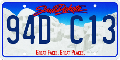 SD license plate 94DC13