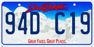 SD license plate 94DC19