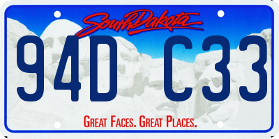 SD license plate 94DC33