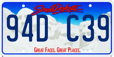 SD license plate 94DC39