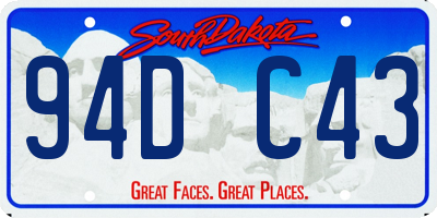 SD license plate 94DC43