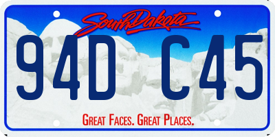 SD license plate 94DC45