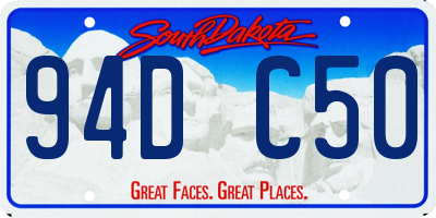 SD license plate 94DC50