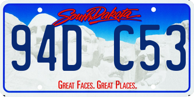 SD license plate 94DC53