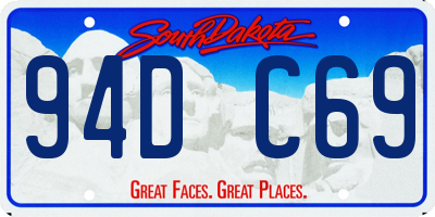 SD license plate 94DC69