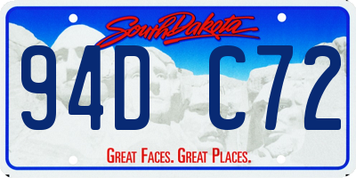 SD license plate 94DC72