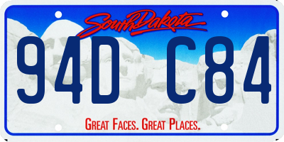SD license plate 94DC84