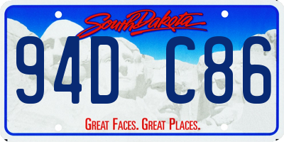 SD license plate 94DC86