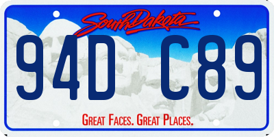 SD license plate 94DC89