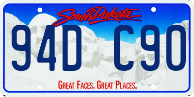 SD license plate 94DC90