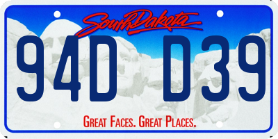 SD license plate 94DD39