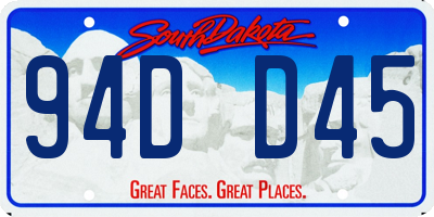 SD license plate 94DD45