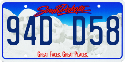 SD license plate 94DD58