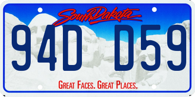 SD license plate 94DD59