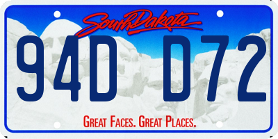 SD license plate 94DD72