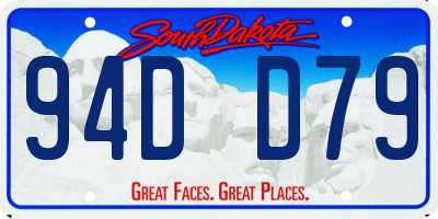 SD license plate 94DD79