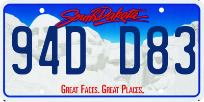SD license plate 94DD83