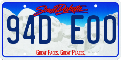 SD license plate 94DE00